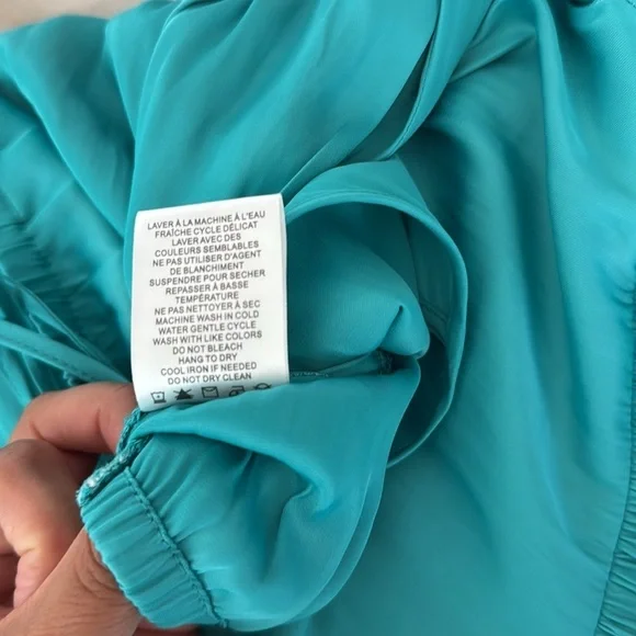 JOIE Women's Teal Spaghetti Strap Maxi Dress With Side Pockets Maxi Dress Sz M - Picture 7 of 13